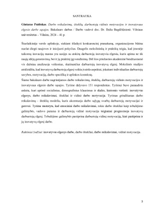 Darbo reikalavimų, išteklių, darbuotojų vidinės motyvacijos ir inovatyvaus elgesio darbe sąsajos. Paveikslėlis 3