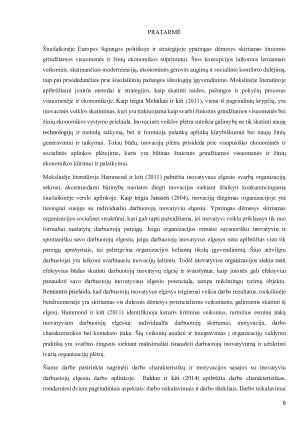 Darbo reikalavimų, išteklių, darbuotojų vidinės motyvacijos ir inovatyvaus elgesio darbe sąsajos. Paveikslėlis 6
