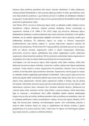 Darbo reikalavimų, išteklių, darbuotojų vidinės motyvacijos ir inovatyvaus elgesio darbe sąsajos. Paveikslėlis 9