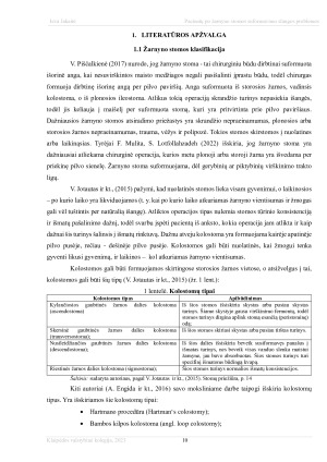 PACIENTŲ PO ŽARNYNO STOMOS SUFORMAVIMO SLAUGOS PROBLEMOS. Paveikslėlis 10