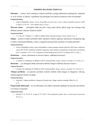 PACIENTŲ PO ŽARNYNO STOMOS SUFORMAVIMO SLAUGOS PROBLEMOS. Paveikslėlis 6