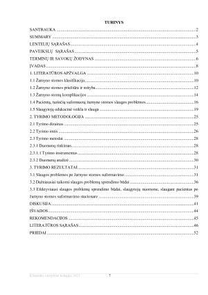 PACIENTŲ PO ŽARNYNO STOMOS SUFORMAVIMO SLAUGOS PROBLEMOS. Paveikslėlis 7