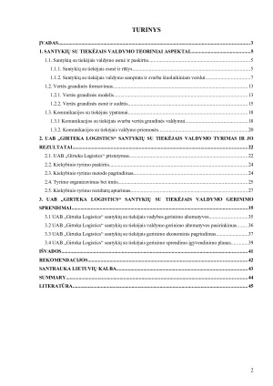 SANTYKIŲ SU TIEKĖJAIS VALDYMAS UAB „GIRTEKA LOGISTICS“. Paveikslėlis 2