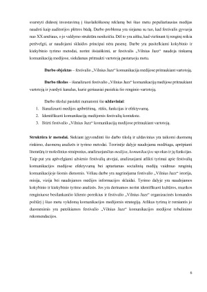 FESTIVALIO „VILNIUS JAZZ“ KOMUNIKACIJOS MEDIJOSE NAUDOJIMAS PRITRAUKIANT VARTOTOJĄ. Paveikslėlis 6