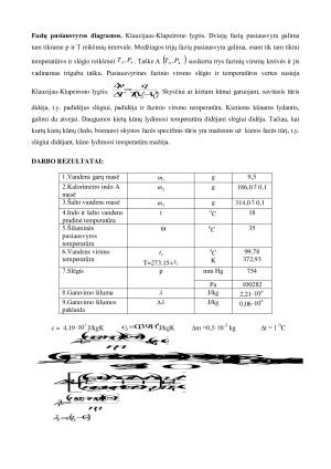 Vandens garavimo šilumos nustatymas. Paveikslėlis 2