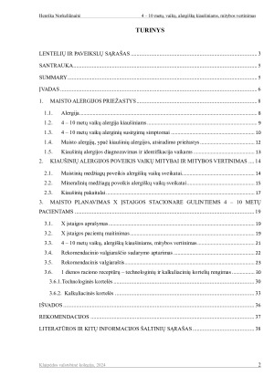 4 – 10 METŲ VAIKŲ, ALERGIŠKŲ KIAUŠINIAMS, MITYBOS VERTINIMAS. Paveikslėlis 2