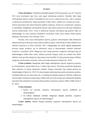 IŠŠŪKIAI SLAUGANT PACIENTUS, SERGANČIUS ONKOLOGINĖMIS LIGOMIS, PO CHEMOTERAPIJOS. Paveikslėlis 8