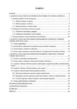 KLIENTŲ LOJALUMĄ DALINIMOSI EKONOMIKOJE LEMIANTYS VEIKSNIAI („AIRBNB“ ATVEJIS). Paveikslėlis 2