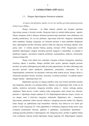 RŪPESTINGUMO FENOMENO REIKŠMĖ SLAUGYTOJAMS. Paveikslėlis 8