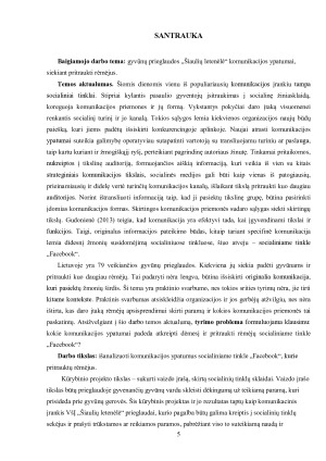 GYVŪNŲ PRIEGLAUDOS „ŠIAULIŲ LETENĖLĖ“ KOMUNIKACIJOS YPATUMAI SOCIALINIAME TINKLE „FACEBOOK“, SIEKIANT PRITRAUKTI RĖMĖJUS. Paveikslėlis 5