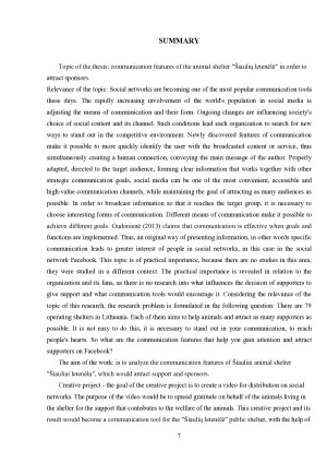 GYVŪNŲ PRIEGLAUDOS „ŠIAULIŲ LETENĖLĖ“ KOMUNIKACIJOS YPATUMAI SOCIALINIAME TINKLE „FACEBOOK“, SIEKIANT PRITRAUKTI RĖMĖJUS. Paveikslėlis 7