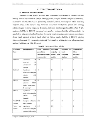 ARTIMŲJŲ PATIRTYS SLAUGANT PACIENTUS SERGANČIUS DEMENCIJA. Paveikslėlis 9