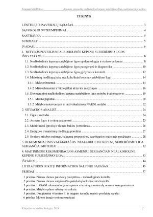 ASMENŲ, SERGANČIŲ NEALKOHOLINE KEPENŲ SURIEBĖJIMO LIGA, MAITINIMOSI PRIEŽIŪRA. Paveikslėlis 2