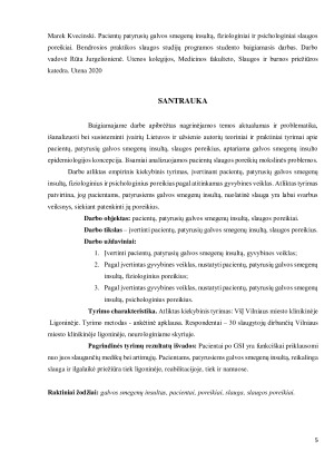 PACIENTŲ, PATYRUSIŲ GALVOS SMEGENŲ INSULTĄ, FIZIOLOGINIAI IR PSICHOLOGINIAI SLAUGOS POREIKIAI. Paveikslėlis 5
