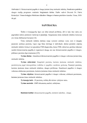 IKISTACIONARINĖ PAGALBA IR SLAUGA ĮTARIANT ŪMŲ MIOKARDO INFARKTĄ. Paveikslėlis 4