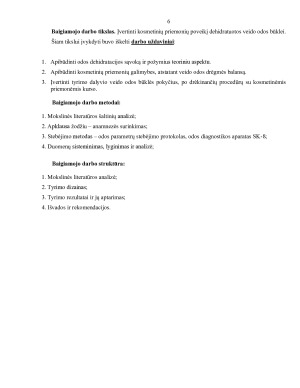 DEHIDRATUOTOS VEIDO ODOS BŪKLĖS GERINIMAS KOSMETINIŲ PRIEMONIŲ PAGALBA. Paveikslėlis 6