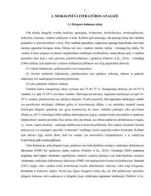 DEHIDRATUOTOS VEIDO ODOS BŪKLĖS GERINIMAS KOSMETINIŲ PRIEMONIŲ PAGALBA. Paveikslėlis 7