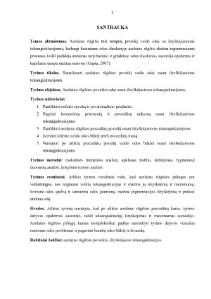 AZELAINO RŪGŠTIES PROCEDŪRŲ TAIKYMAS ESANT IŠRYŠKĖJUSIOMS TELEANGIEKTAZIJOMS. Paveikslėlis 3