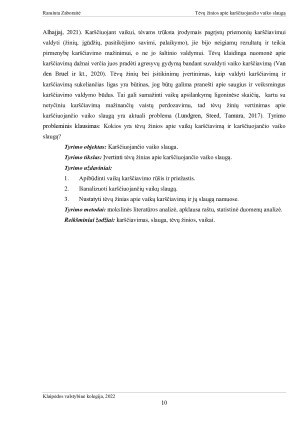 TĖVŲ ŽINIOS APIE KARŠČIUOJANČIO VAIKO SLAUGĄ. Paveikslėlis 10