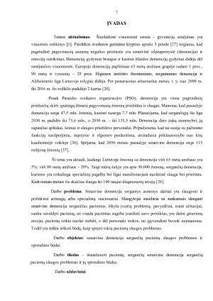 SENATVINE DEMENCIJA SERGANČIŲ PACIENTŲ SLAUGOS PROBLEMOS IR SPRENDIMO BŪDAI. Paveikslėlis 7