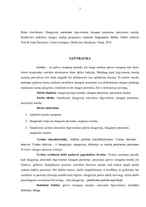 SLAUGYTOJŲ EMOCINIAI IŠGYVENIMAI SLAUGANT PACIENTUS, PATYRUSIUS INSULTĄ. Paveikslėlis 3