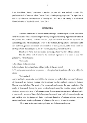 SLAUGYTOJŲ EMOCINIAI IŠGYVENIMAI SLAUGANT PACIENTUS, PATYRUSIUS INSULTĄ. Paveikslėlis 4