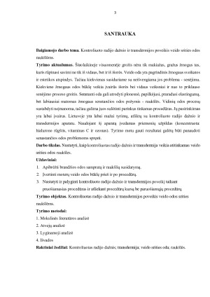 KONTROLIUOTO RADIJO DAŽNIO IR TRANSDERMIJOS POVEIKIS VEIDO SRITIES ODOS RAUKŠLĖMS. Paveikslėlis 3