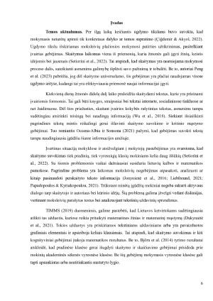 Teksto suvokimo ugdymo sąsajos lietuvių kalbos ir matematikos pamokoje. Paveikslėlis 6