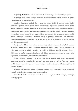 ASMENS PREKĖS ŽENKLO KOMUNIKACIJOS POVEIKIS VARTOTOJŲ ELGSENAI. Paveikslėlis 3