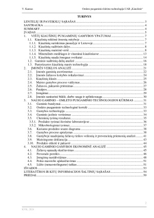 OMLETO PUSGAMINIO KŪRIMO TECHNOLOGIJA UAB „KIAUŠINIS“. Paveikslėlis 2
