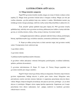 STACIONARE BESIGYDANČIŲ PACIENTŲ MIEGO KOKYBĖS VERTINIMAS. Paveikslėlis 9