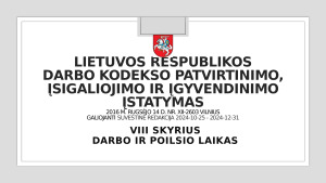 Darbo kodeksas VIII sk.