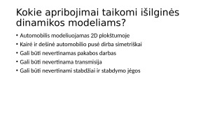 Išilginė automobilio dinamika. Paveikslėlis 3