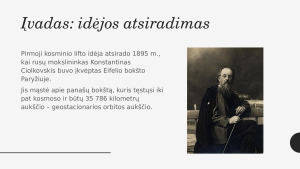 Kosminis liftas (prezentacijai). Paveikslėlis 2