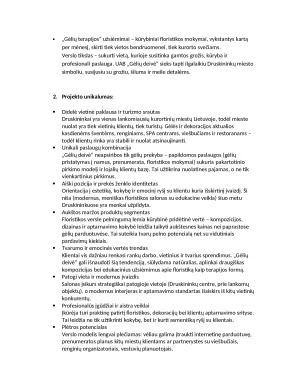 Gėlių parduotuvė. Verslo planas. Paveikslėlis 2