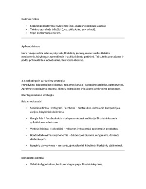 Gėlių parduotuvė. Verslo planas. Paveikslėlis 5