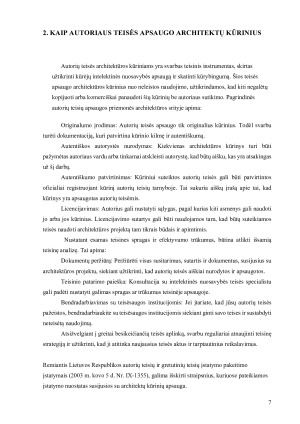  INTELEKTINĖ NUOSAVYBĖ IR AUTORIAUS TEISĖS ARCHITEKTŪROS SRITYJE . Paveikslėlis 7