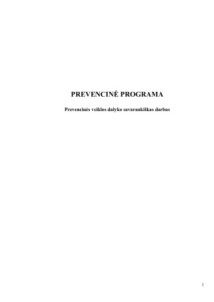 PREVENCINĖ PROGRAMA