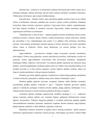 TRUMPALAIKĖS SOCIALINĖS GLOBOS YPATUMAI. Paveikslėlis 7