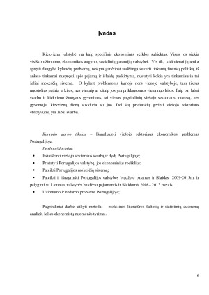 VIEŠOJO SEKTORIAUS EKONOMIKOS PROBLEMOS PORTUGALIJOJE. Paveikslėlis 6