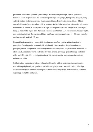 VAIKŲ PIKTNAUDŽIAVIMAS NARKOTINĖMIS MEDŽIAGOMIS. Paveikslėlis 3