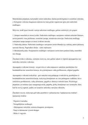 VAIKŲ PIKTNAUDŽIAVIMAS NARKOTINĖMIS MEDŽIAGOMIS. Paveikslėlis 5