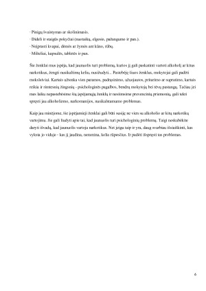 VAIKŲ PIKTNAUDŽIAVIMAS NARKOTINĖMIS MEDŽIAGOMIS. Paveikslėlis 6