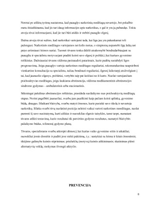 VAIKŲ PIKTNAUDŽIAVIMAS NARKOTINĖMIS MEDŽIAGOMIS. Paveikslėlis 8