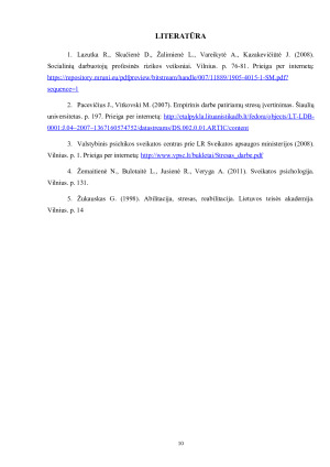 STRESO ĮTAKA SVEIKATAI, DIRBANT SOCIALINĮ DARBĄ. Paveikslėlis 10