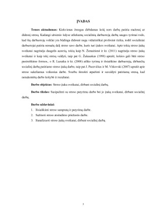 STRESO ĮTAKA SVEIKATAI, DIRBANT SOCIALINĮ DARBĄ. Paveikslėlis 3