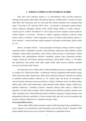 STRESO ĮTAKA SVEIKATAI, DIRBANT SOCIALINĮ DARBĄ. Paveikslėlis 4