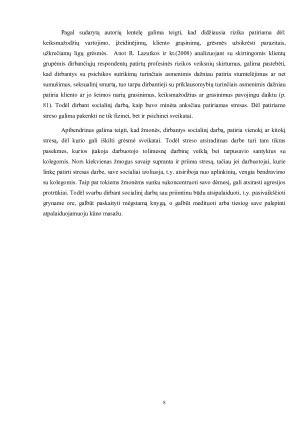 STRESO ĮTAKA SVEIKATAI, DIRBANT SOCIALINĮ DARBĄ. Paveikslėlis 8