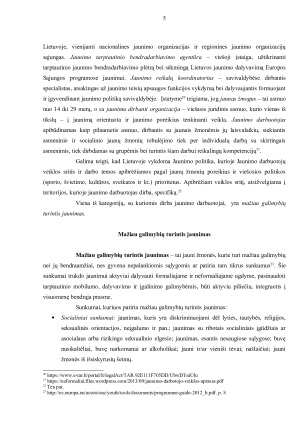 DARBAS SU MAŽIAU GALIMYBIŲ TURINČIU JAUNIMU. Paveikslėlis 5