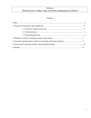 Smurtas prieš vaikus, kaip socialinė pedagoginė problema